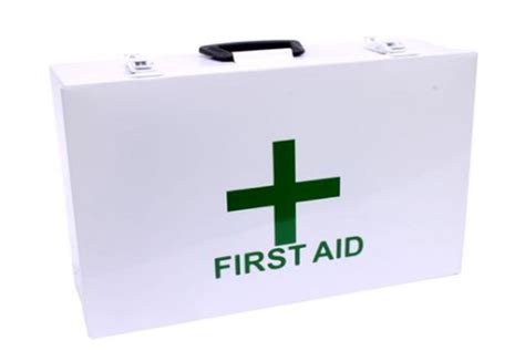 metal first aid box|large empty first aid box.